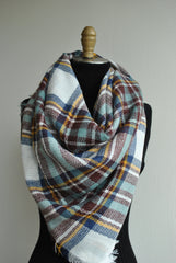 New Colors Blanket Scarf-Zara Plaid Blanket Scarf Unisex Large Tartan Checked Warp Shawl Pashmina Wool Cashmere Scarf