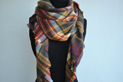 New Colors Blanket Scarf-Zara Plaid Blanket Scarf Unisex Large Tartan Checked Warp Shawl Pashmina Wool Cashmere Scarf